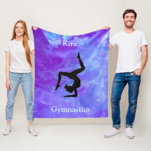 Girl's Gymnastics Galaxy Fleece Blanket