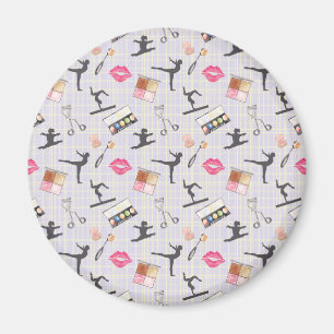Girls Gymnastics - Girly Makeup Magnet