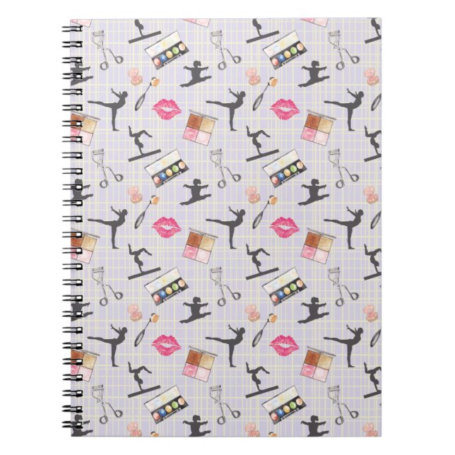 Girls Gymnastics - Girly Makeup Notebook (Front)