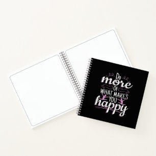 Girls Gymnastics - Motivational Happy Quote Notebook