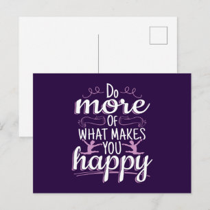 Girls Gymnastics - Motivational Happy Quote Postcard