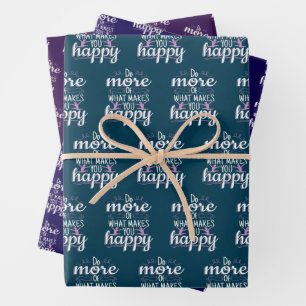 Girls Gymnastics - Motivational Happy Quote Wrapping Paper Sheet