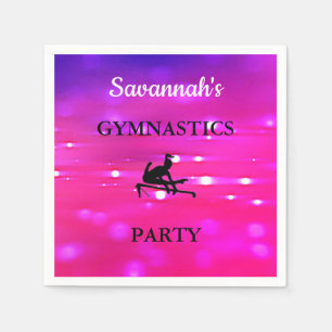 Girls GYMNASTICS PARTY Personalised Set of 50 Napkin