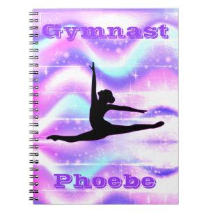 Girls Gymnastics Purple Pastel  Notebook