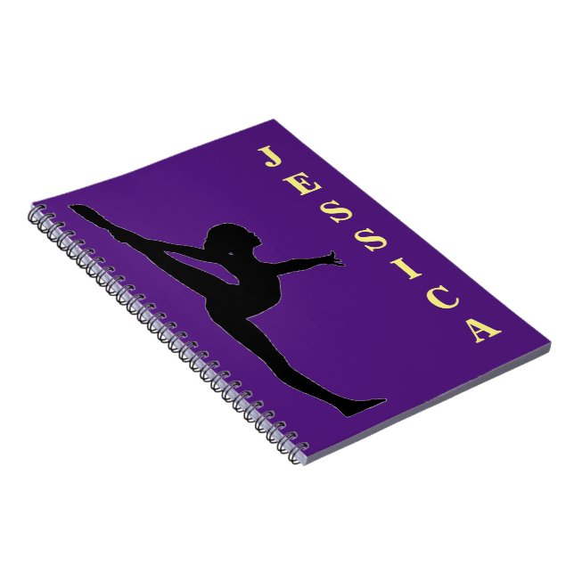 Girls Gymnastics Spiral Photo Notebook (Right Side)