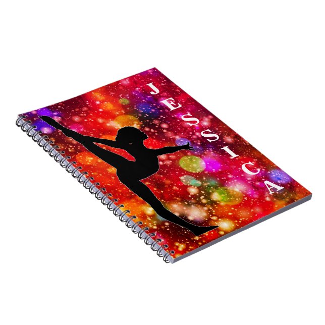 Girls Gymnastics Spiral Photo Notebook (Right Side)