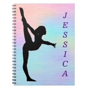 Girls Gymnastics Spiral Photo Notebook