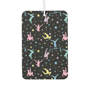 Girls Gymnastics Women Gymnasts with Stars Car Air Freshener