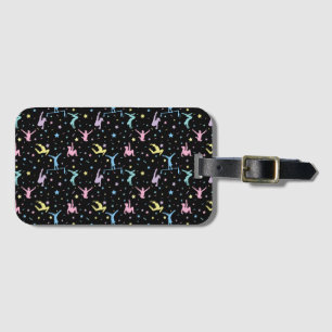 Girls Gymnastics Women Gymnasts with Stars Luggage Tag