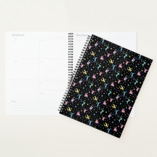 Girls Gymnastics Women Gymnasts with Stars Planner