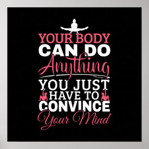 Girls Gymnastics - Your Body Can Do Anything Poster
