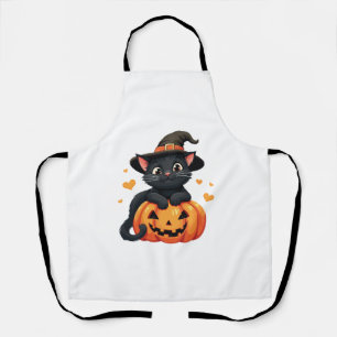 Girls Halloween Cat Pumpkin Costume Funny Cute Des Apron
