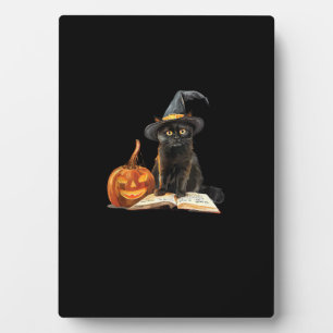 Girls Halloween Cute Cat Pumpkin Witch Costume _1 Plaque