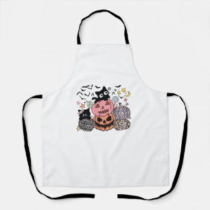 Girls Halloween Cute Cat Pumpkin Witch Costume _2 Apron