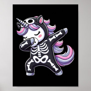 Girls Halloween Design For Girls Spooky Unicorn Poster