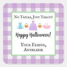Girls Halloween Gift Tag Stickers