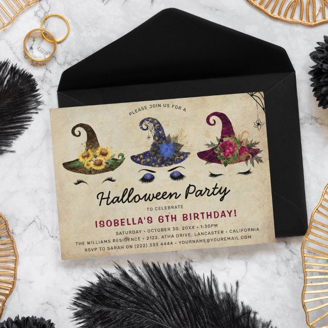 Girls Halloween Kids Birthday Party Invitation (Creator Uploaded)