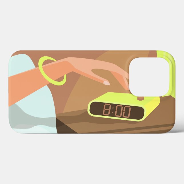 Girls hand pushing on alarm clock snooze button Case-Mate iPhone case (Back (Horizontal))