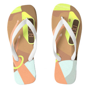 Girls hand pushing on alarm clock snooze button thongs