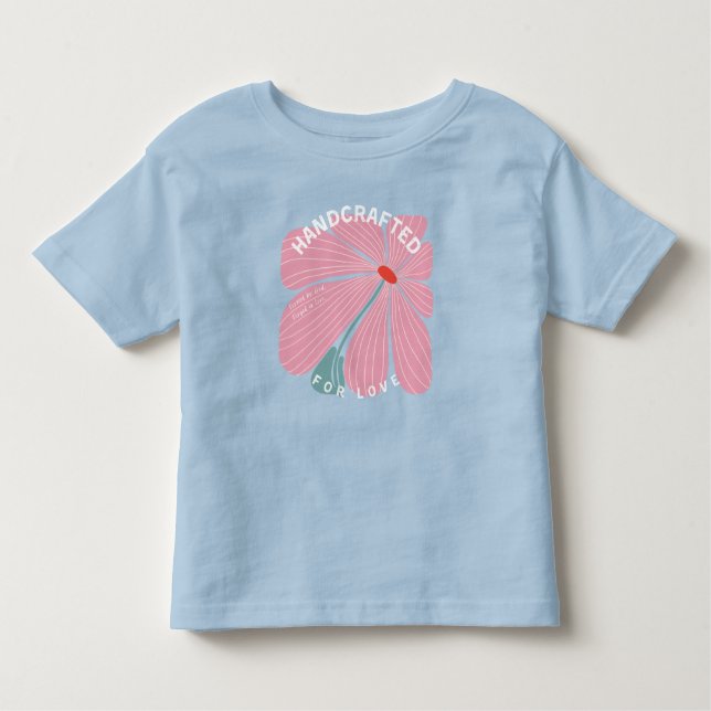 Girls' Handcrafted For Love Toddler T-Shirt (Front)