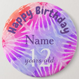 Girl's Happy Birthday Button - HAMbyWG