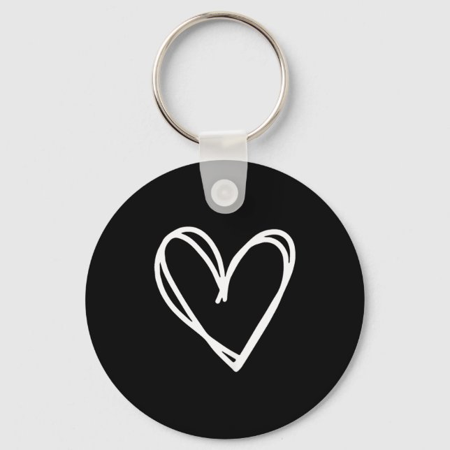 Girls Heart For Women Valentines Day Graphic  Key Ring (Front)