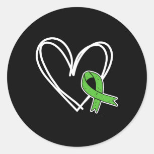 Girls Heart Mental Health Problems Awareness Toddl Classic Round Sticker