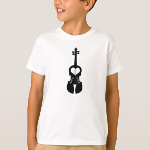 Girls Heart Violin Player T-Shirt