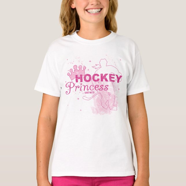 Girls Hockey Princess T-Shirt (Front)