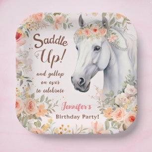 Girls Horse Birthday Party Paper Plates