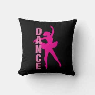 Girls Hot Pink Ballerina Dance Cushion