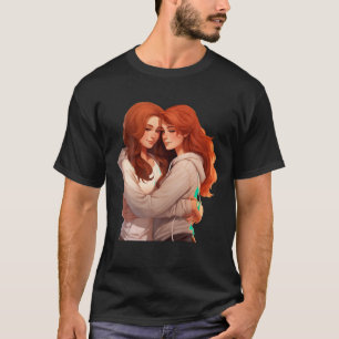 girls hug Cuddle Idea Creative Inspiration Graphic T-Shirt
