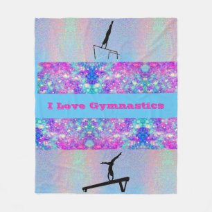 Girls I Love Gymnastics Fleece Blanket