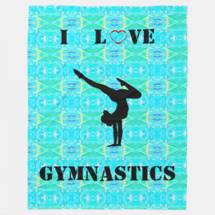 Girls I Love Gymnastics Fleece Blanket