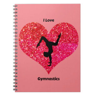 Girls I Love Gymnastics Spiral Notebook