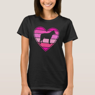 Girls I Love My Blue Heeler Retro Red Australian C T-Shirt