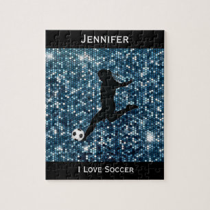 Girls ""I Love Soccer" Puzzle