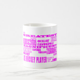 Girls Ice Hockey : Pink Greatest Ice Hockey Player Coffee Mug