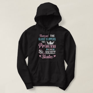 Girls Ice Hockey This Princess Wears Hockey Skate Hoodie