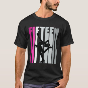 Girls Ice Skating Birthday 15th Ice Skater Queen F T-Shirt