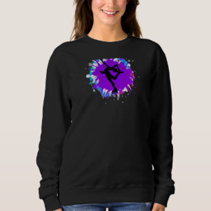 Girls Ice Skating Skate Figure Skating Artsy Inspi Sweatshirt