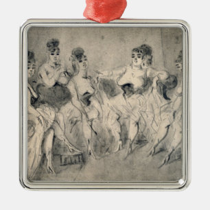 Girls in a Bordello Metal Tree Decoration