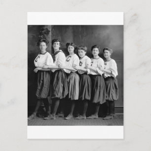 Girls in Bloomers, early 1900s Postcard