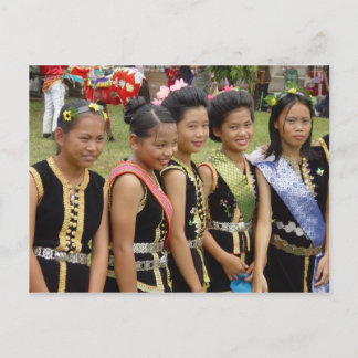 Girls in Costume Postcard