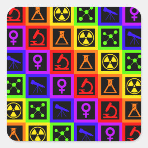 Girls in Science Square Sticker