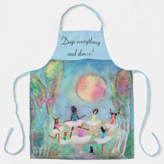 Girls in Tutus Whimsical Art  Apron