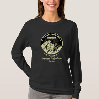 Girls Into Camping With Her American Staffordshire T-Shirt