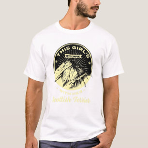Girls Into Camping With Her Scottish Terrier Scott T-Shirt