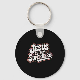 Girls Jesus Is My Superhero Christian Toddler Sist Key Ring