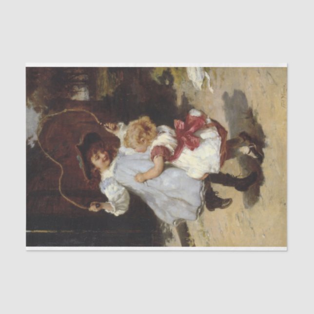 Girls Jumping with a Skipping Rope Tissue Paper (Front)